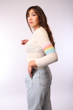 Hose von Labelstorys, Magali Pascal, aus weichem Stoff, in neutralem Farbton, mit geradem Schnitt und komfortablem Sitz.