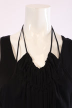 Schumacher Bluse von Labelstorys, weiße Baumwollbluse mit Knopfleiste und langen Ärmeln, elegante Damenmode, Frontansicht