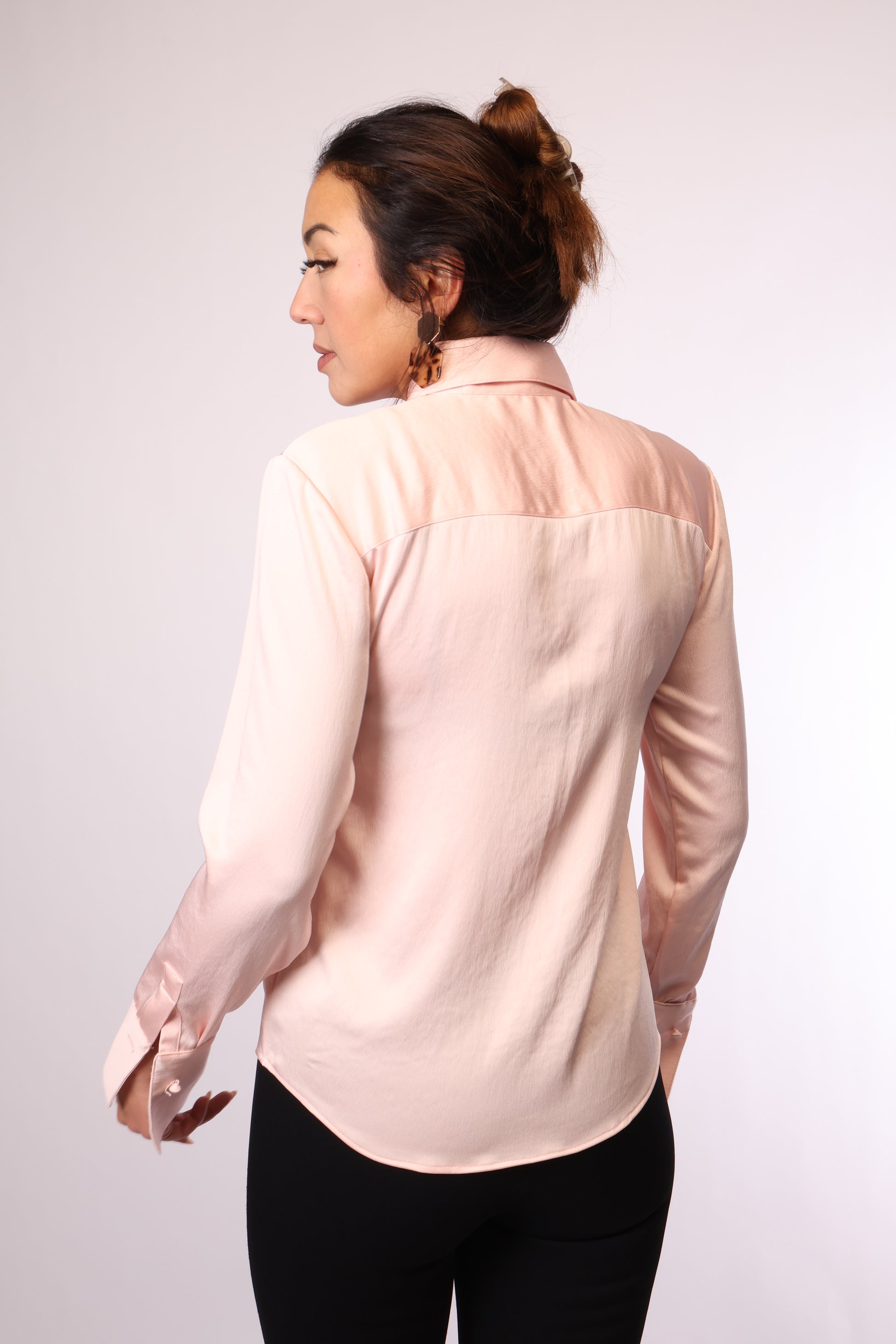 Preloved Alexander Wang Langarm-Bluse in Rosa – Perfekt für den Business-Look