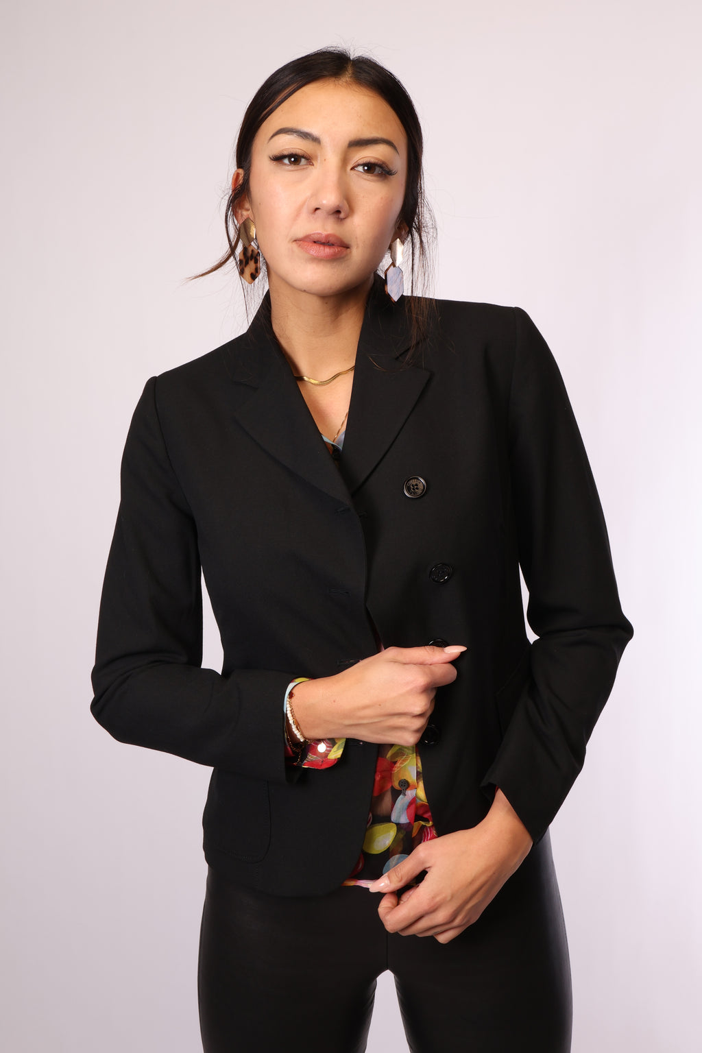 Preloved Blazer von Divina in Schwarz – Größe M (38)
