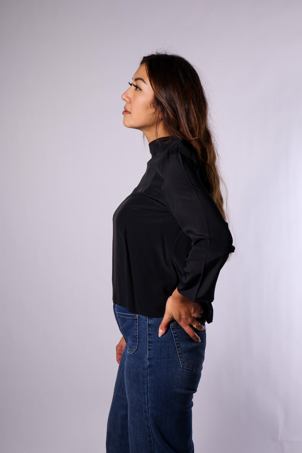 Preloved Bluse von Acne Studios – Größe 38 | Schwarz | 100% Viskose