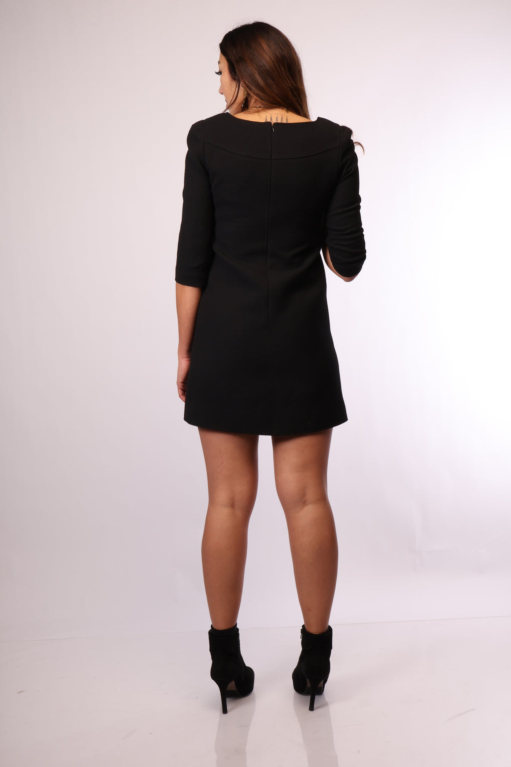 Preloved Courrèges Kleid in Schwarz – Größe 36 (S)