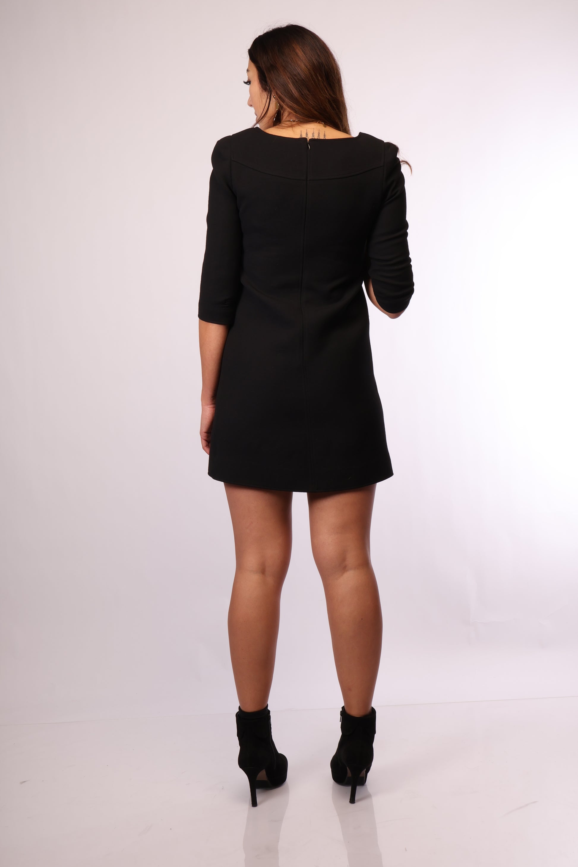 Preloved Courrèges Kleid in Schwarz – Größe 36 (S)