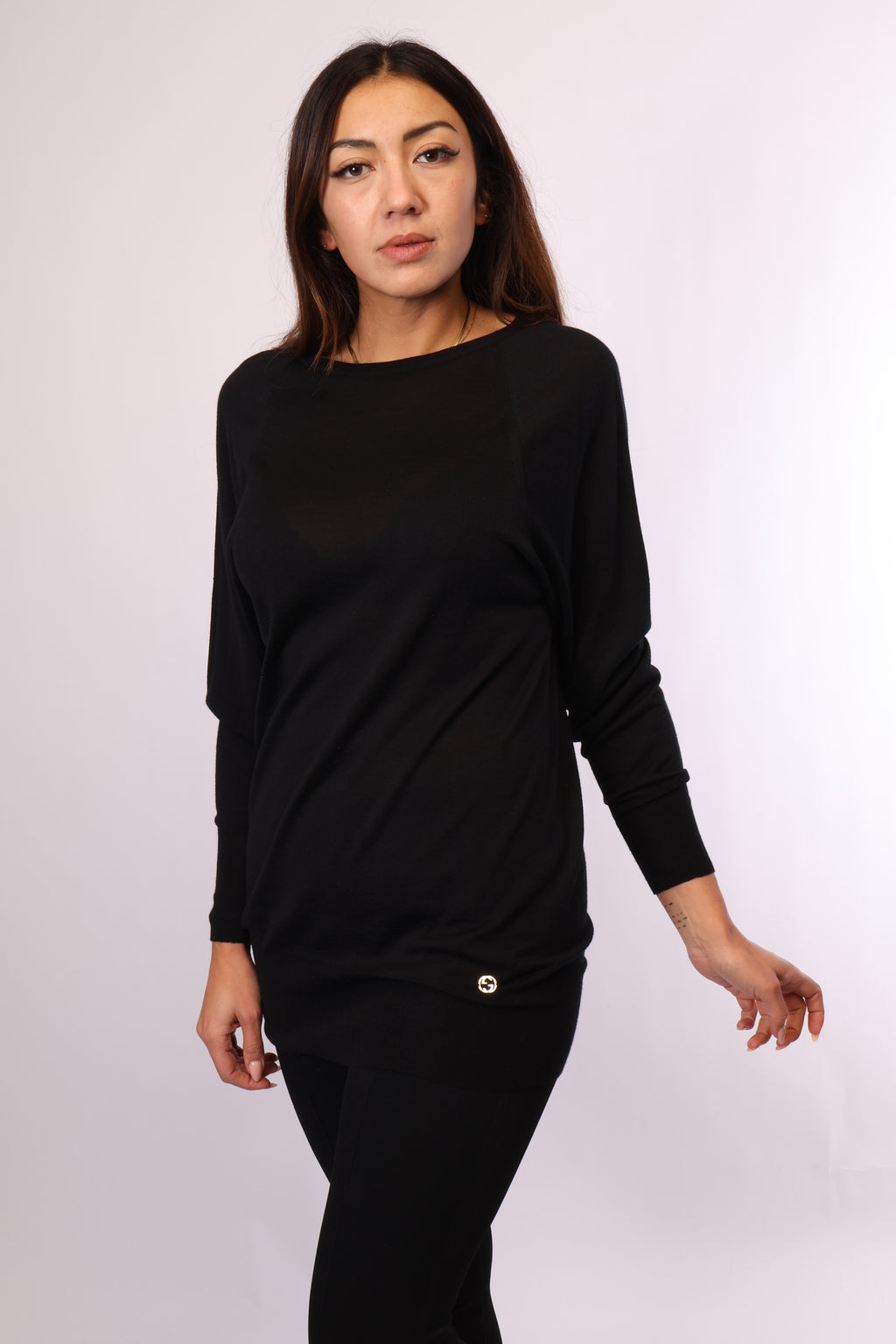 Preloved Gucci Longpullover in Schwarz – Größe S