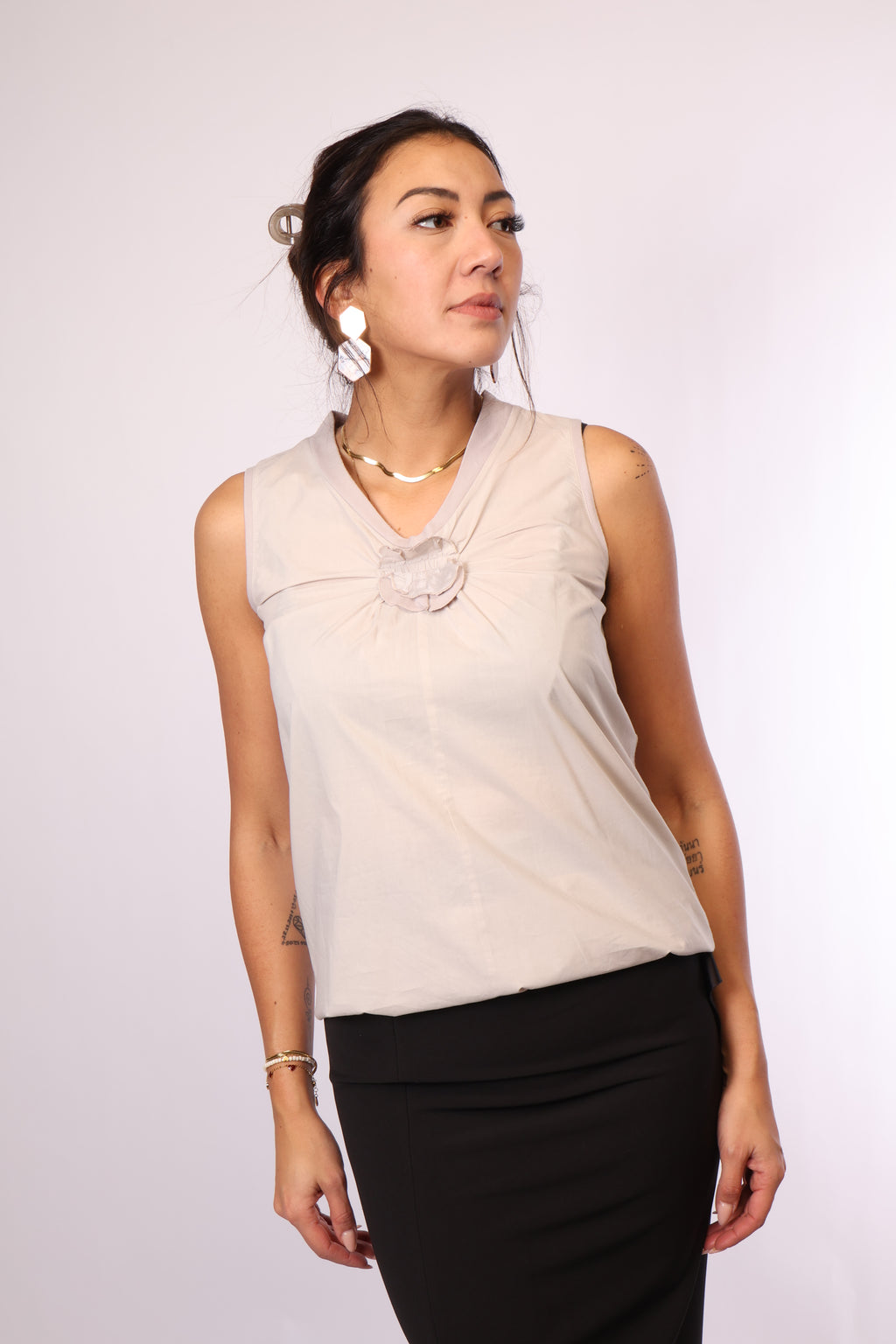 Preloved Ärmellose Bluse von Brunello Cucinelli – Größe 36
