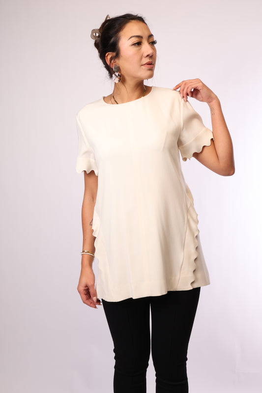 Secondhand Bluse von Chloé in Buttercream – Größe 38
