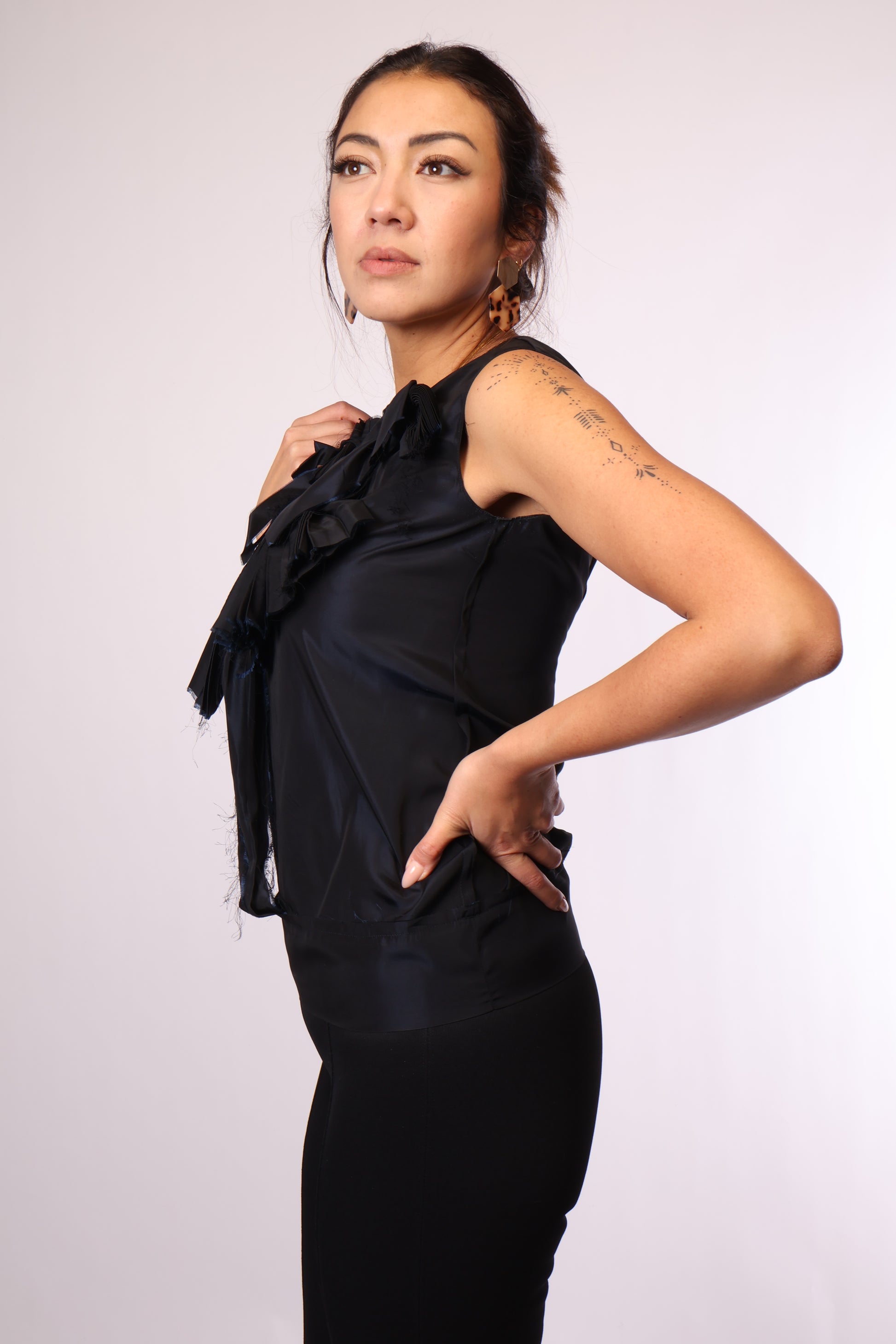 Secondhand Bluse von MARNI in Dunkelblau – Größe 38