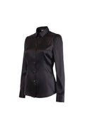 Labelstorys Dolce & Gabbana schwarze glänzende Seidenbluse mit Stretchanteil, Größe S