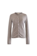 Labelstorys Strickjacke aus grauem Kaschmir mit Knopfleiste, Größe S