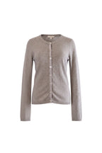 Labelstorys Strickjacke aus grauem Kaschmir mit Knopfleiste, Größe S