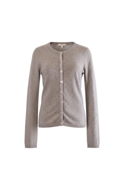 Labelstorys Strickjacke aus grauem Kaschmir mit Knopfleiste, Größe S
