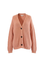 MarcCain Strickjacke in Peach, Gr. M, aus Viskose und Polyamid, mit Knopfleiste