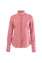 Labelstorys Bluse von wallmann in Rot kariert, Größe L, 100% Baumwolle, Langarm.