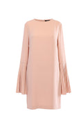 Labelstorys Midikleid von Stella McCartney in Rosa, Größe M, aus Viskose, Acetat und Elasthan mit Glockenärmeln.