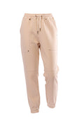 Labelstorys Stoffhose in Cremefarben mit Kordelzug und Taschen, aus Viskose, Polyester und Elasthan