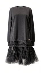 Twinset Pulloverkleid Schwarz · Gr. M