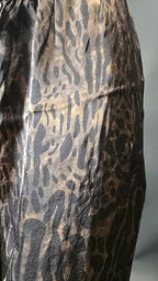Rabena Saloner Stoffhose Gemustert Schwarz Grün · Gr. M