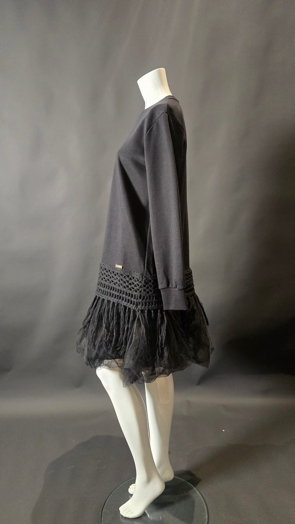 Twinset Pulloverkleid Schwarz · Gr. M