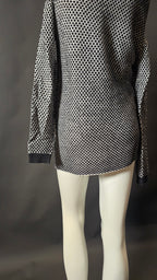 Pinko Longshirt Schwarz-Weiß gemustert · Gr. M