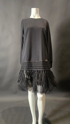 Twinset Pulloverkleid Schwarz · Gr. M