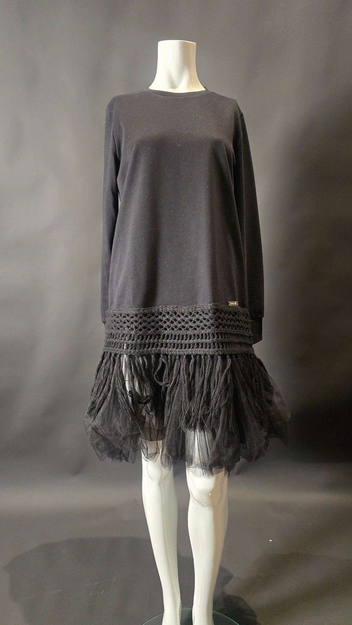 Twinset Pulloverkleid Schwarz · Gr. M